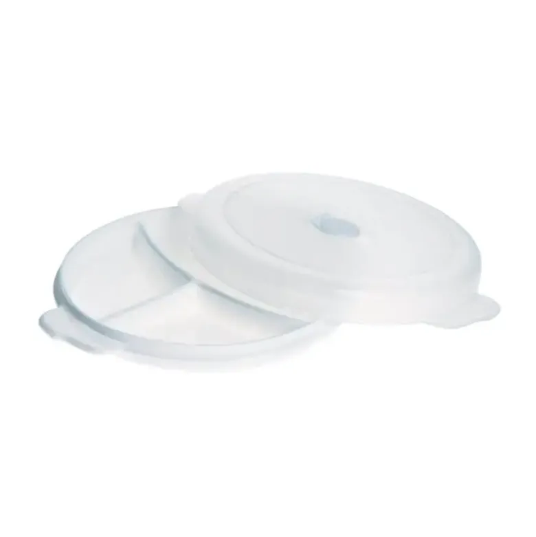 Microtallerken med låg hvid 27 cm