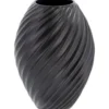 Morsø vase river 16 cm Sort