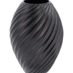 Morsø vase river 26 cm Sort