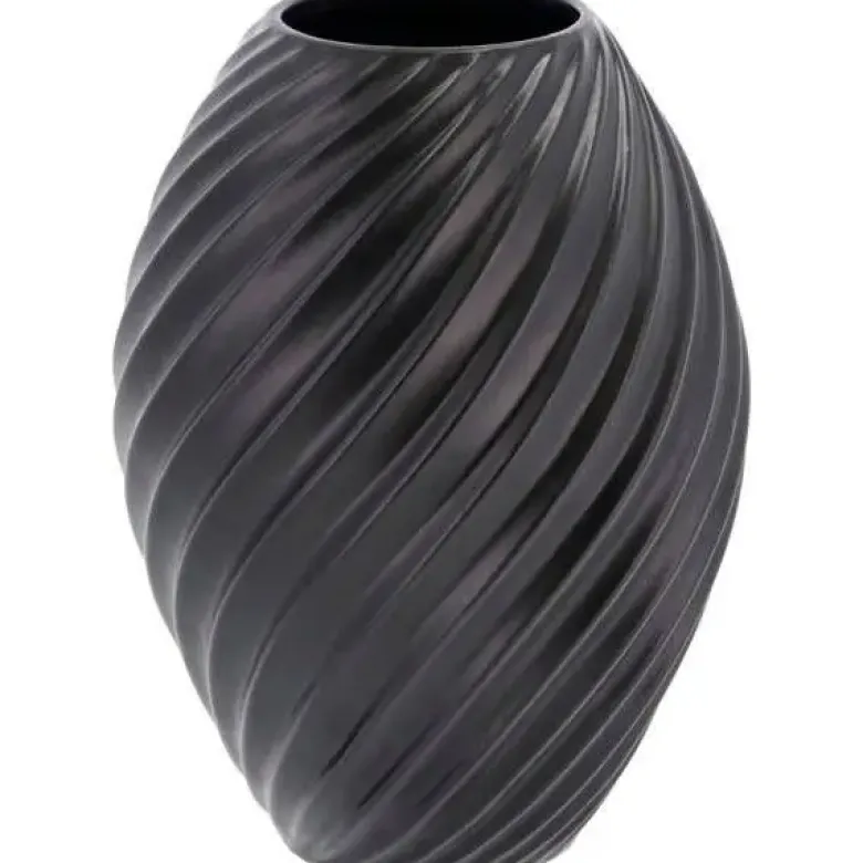 Morsø vase river 26 cm Sort