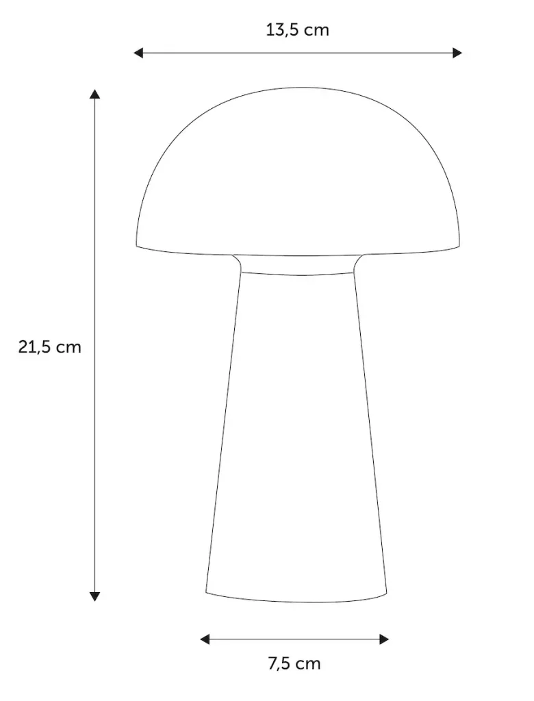 Move Genopladelig bordlampe grå