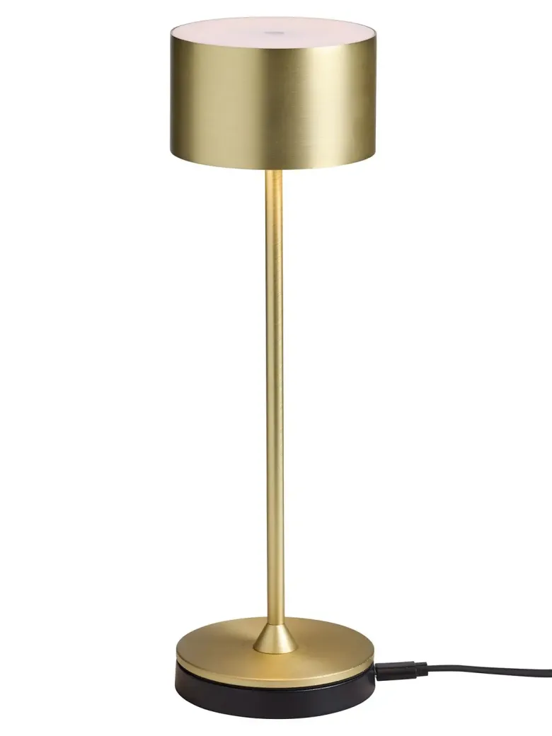 Nielsen Light Bistro Genopladelig Bordlampe Børstet messing