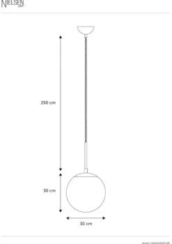 Nielsen Light Chicago Glas kuglependel Ø30 cm
