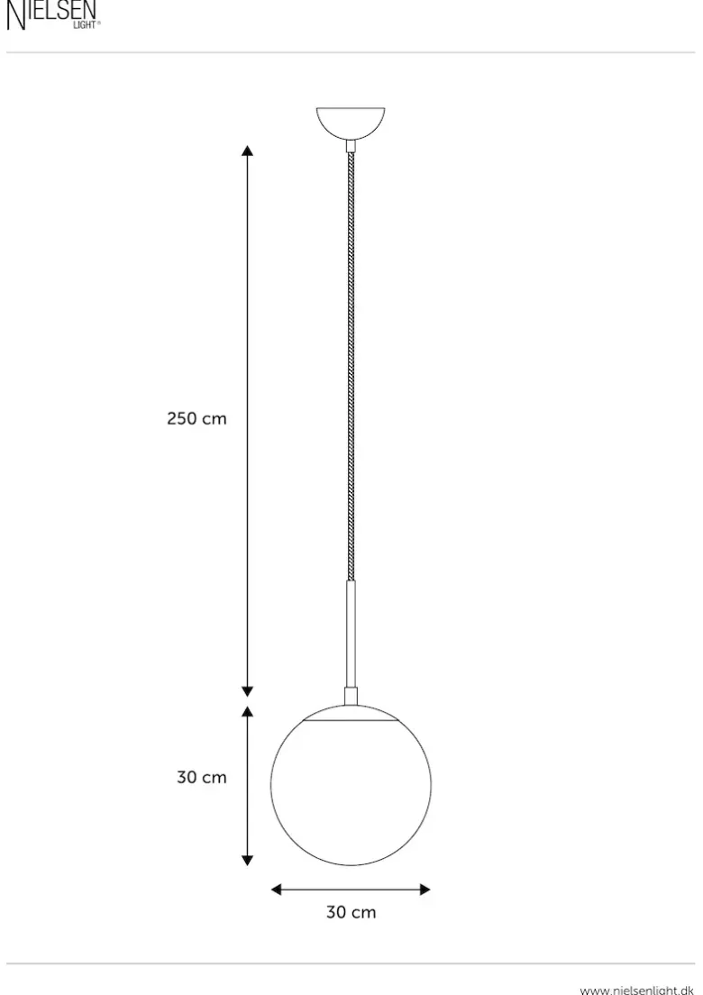 Nielsen Light Chicago Glas kuglependel Ø30 cm