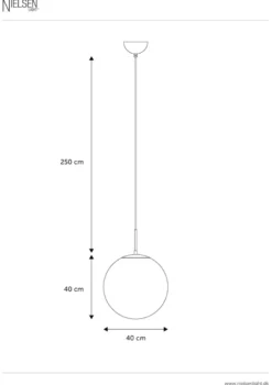 Nielsen Light Chicago Glas kuglependel Ø40 cm