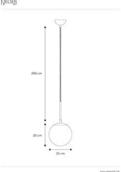 Nielsen Light Chicago Glas kuglependel Ø25 cm