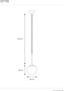 Nielsen Light Chicago Glas kuglependel Ø20 cm