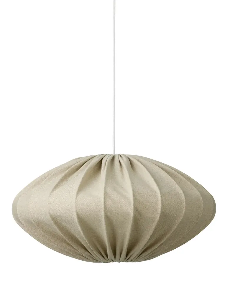 Nielsen Light Jasmin Pendel Lys sand Ø50 cm m.Hvid stofledning