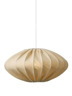 Nielsen Light Jasmin Pendel Lys sand Ø50 cm m.Hvid stofledning