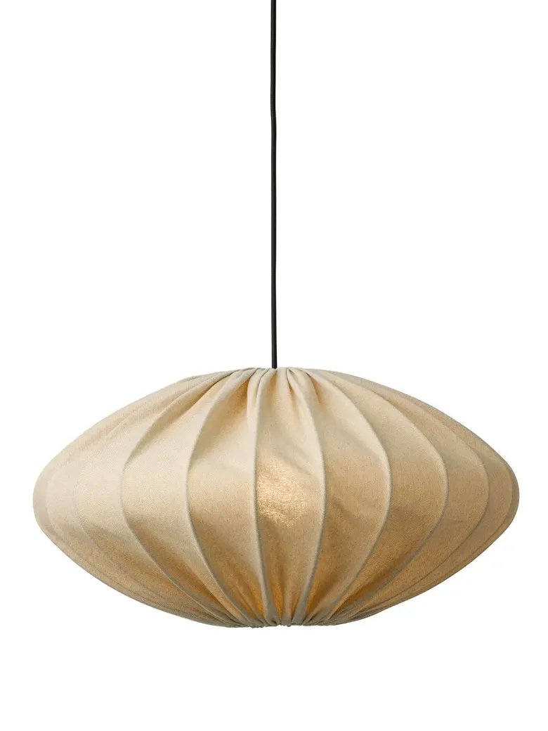 Nielsen Light Jasmin Pendel Lys sand Ø50 cm m.Sort stofledning