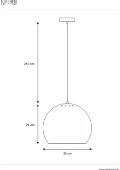 Nielsen Light Nice kuglependel kobber Ø35 cm