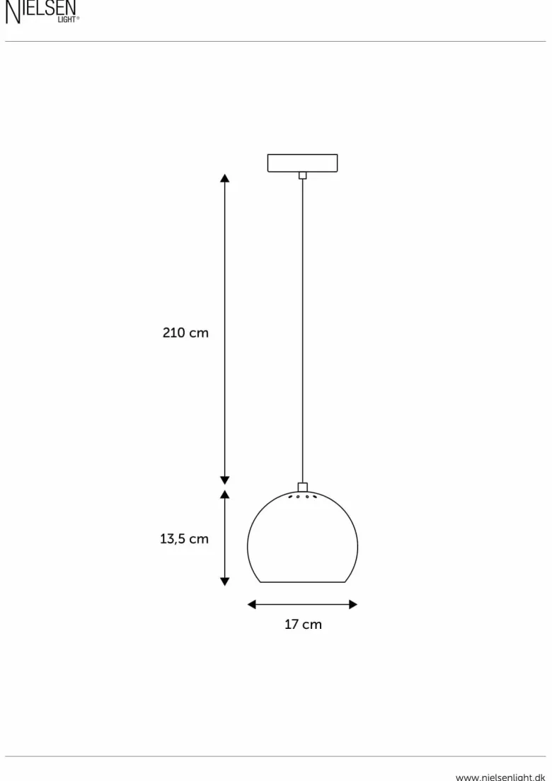 Nielsen Light Nice kuglependel krom Ø17 cm