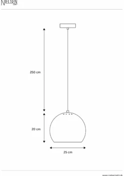 Nielsen Light Nice kuglependel kobber Ø25 cm