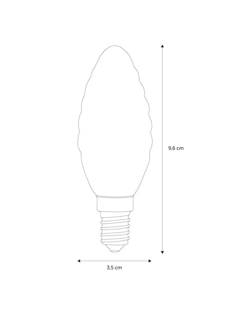 Nielsen Light Snoet Kertepære Gyldent glas 4W