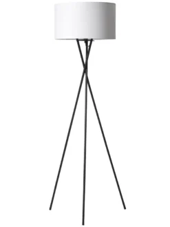 Nielsen Light Uptown Gulvlampe Sort med hvid stofskærm