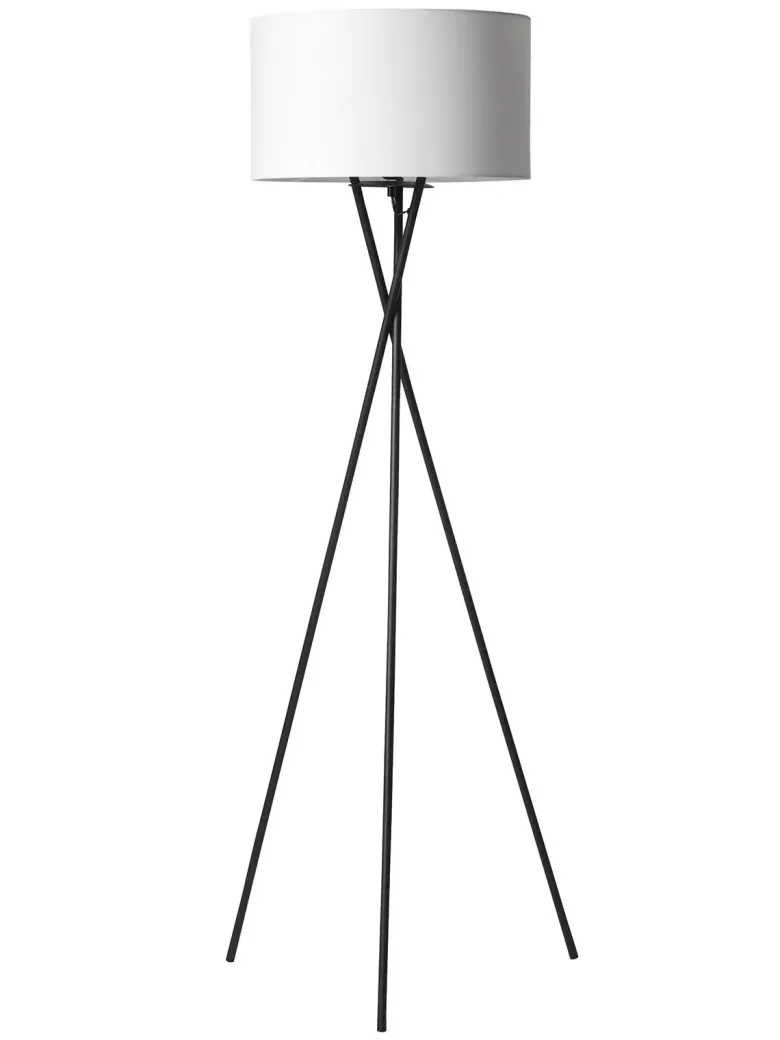 Nielsen Light Uptown Gulvlampe Sort med hvid stofskærm