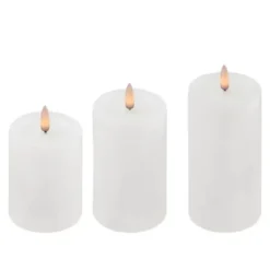 Nordic Glow LED Bloklys hvid 3-pak