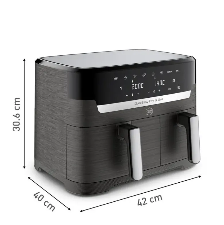 OBH Nordica Airfryer Dual Easy Fry & Grill Sort