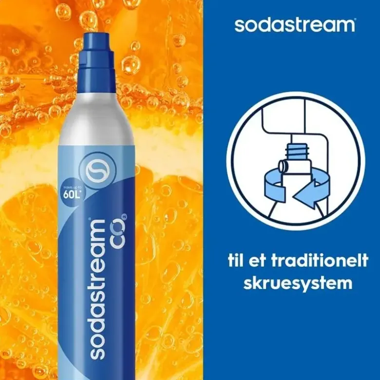Ombytning af SodaStream patron med skruegevind