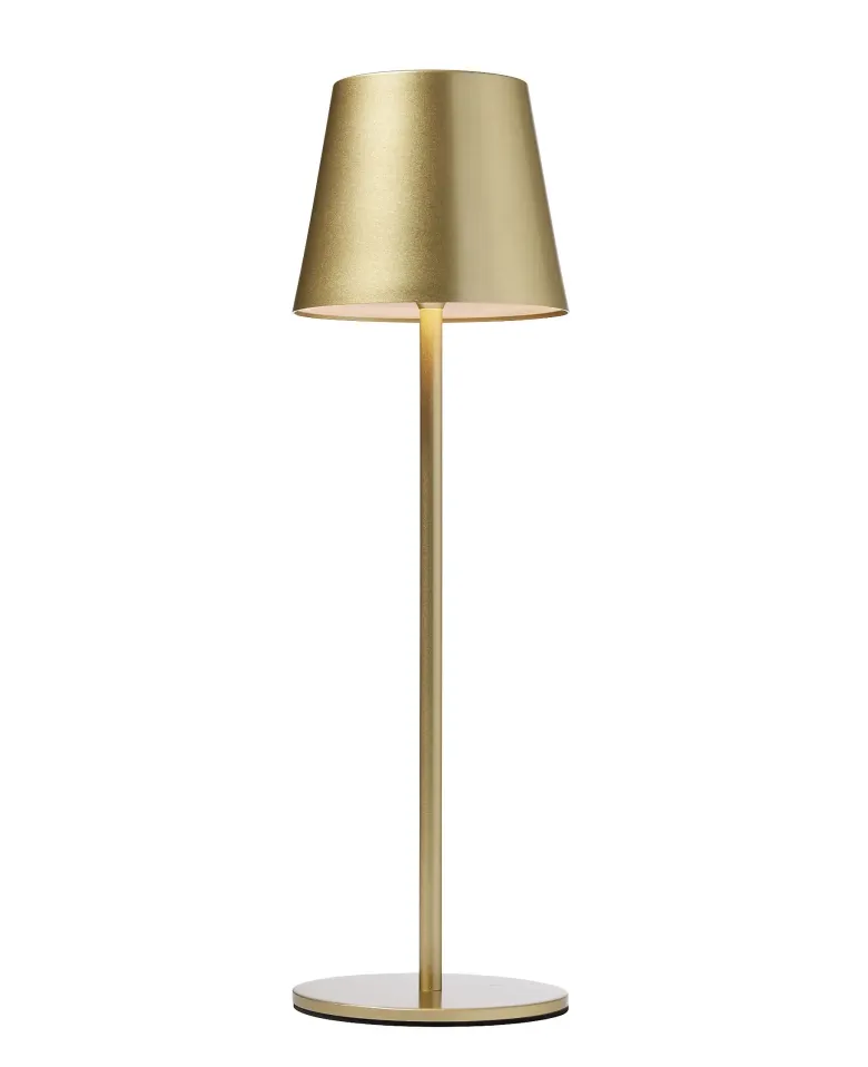 One Genopladelig bordlampe gylden
