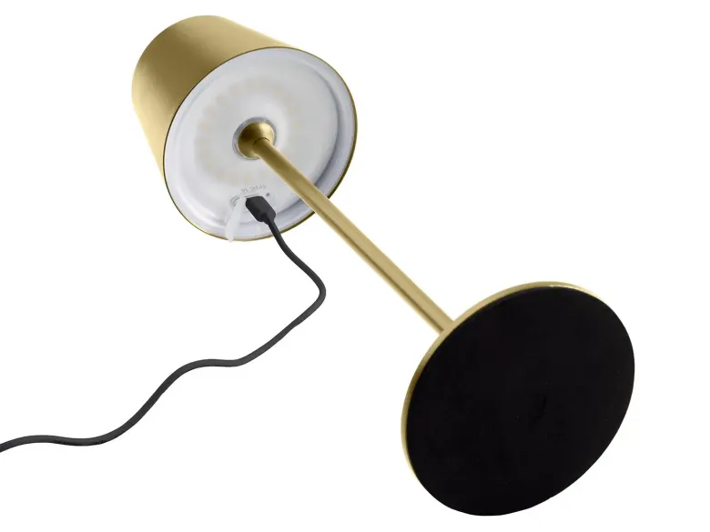 One Genopladelig bordlampe gylden