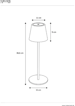 One Genopladelig bordlampe gylden