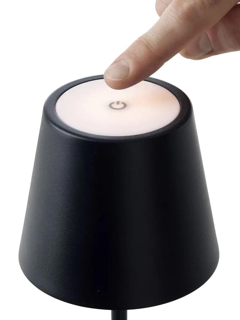 One Genopladelig bordlampe sort
