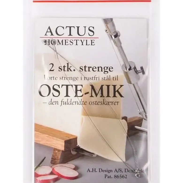 Ostestrenge kort (øJER) snoet-2 stk i rustfrit stål