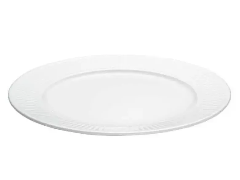 Pillivuyt Plissé Tallerken flad Dia 28 cm Hvid