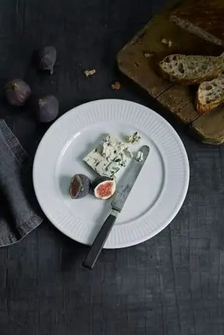 Pillivuyt Plissé Tallerken flad Dia 28 cm Hvid