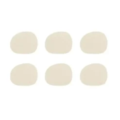 Raw coaster recycled læder Warm nude 6 stk