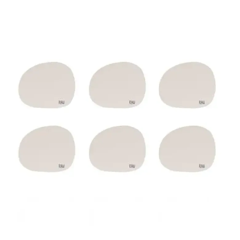 RAW coasters soft silikone 6 stk sand