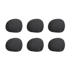 RAW coasters soft silikone 6 stk sort