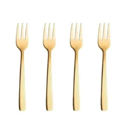 Raw kagegafler guld belægning - 4 stk