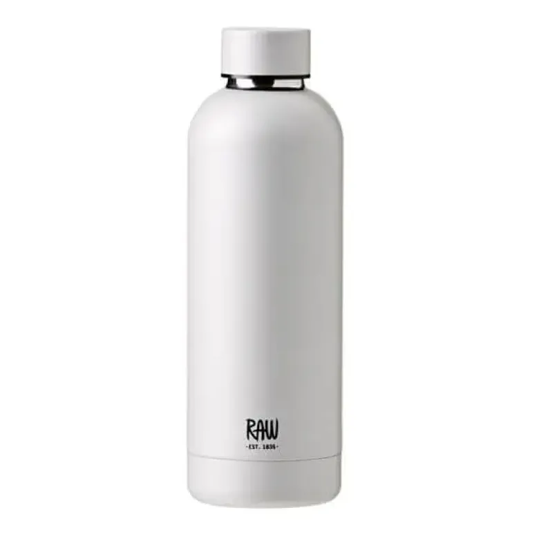 Raw termoflaske i stål metallic sølv 0,5L