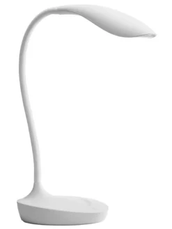 Samba skrivebordslampe med USB stik og lysdæmper Hvid