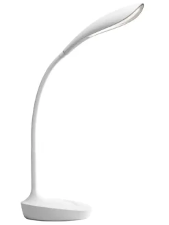 Samba skrivebordslampe med USB stik og lysdæmper Hvid