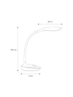 Samba skrivebordslampe med USB stik og lysdæmper Sort