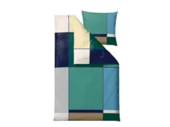 Södahl Color Block Sengetøj 140 x 200 cm Søgrøn