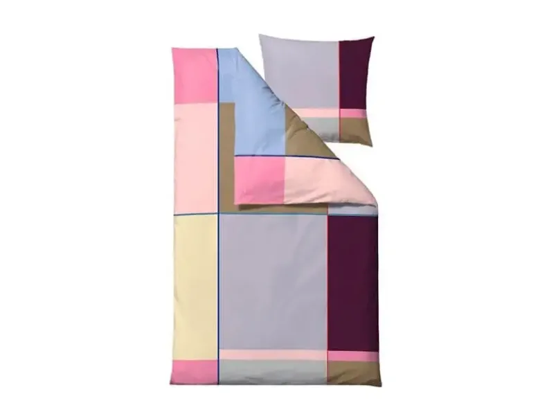 Södahl Color Block Sengetøj 140 x 220 cm Lavendel