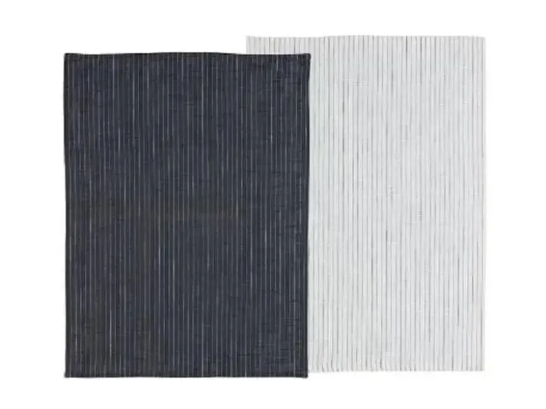 Södahl Södahl viskestykke 50x70Line 2 stk Ash/White GOTS 100 %