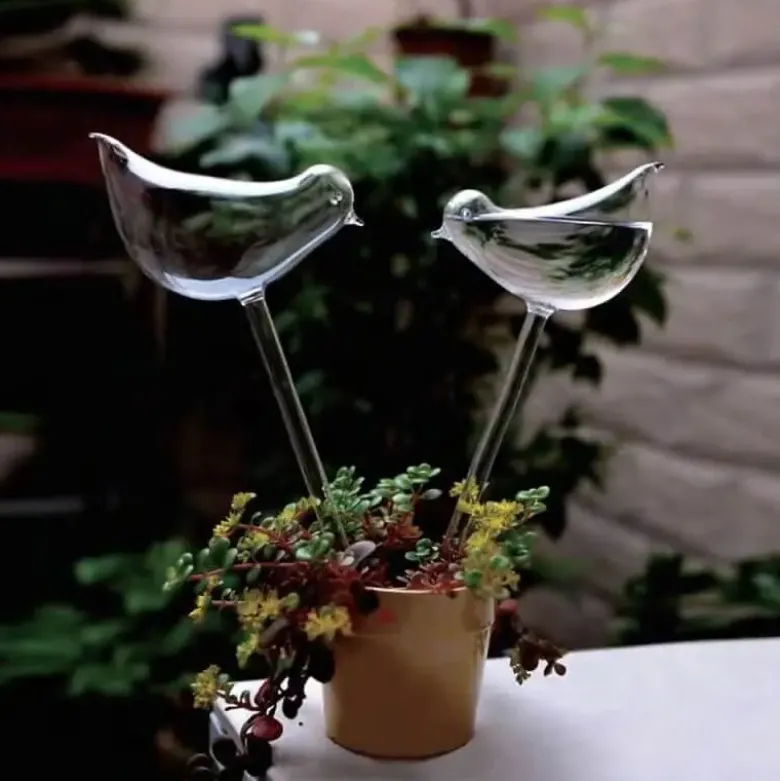 Selvvandingsfugle borosilicate glas 2 stk.