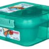 Sistema Bento Lunch Cube 1.25L opdelt madkasse inkl bæger - Aqua