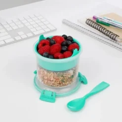 Sistema Breakfast To Go 530 støvet grøn - Beholder inkl ske og indsats