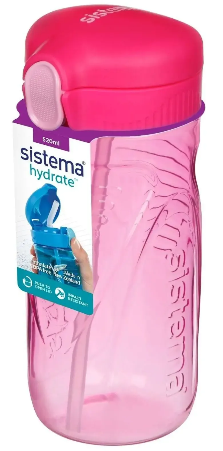 Sistema Drikkeflaske Quick Flip 520 ml pink