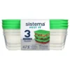 Sistema Nest It Meal Prep 3Pack 1l grøn