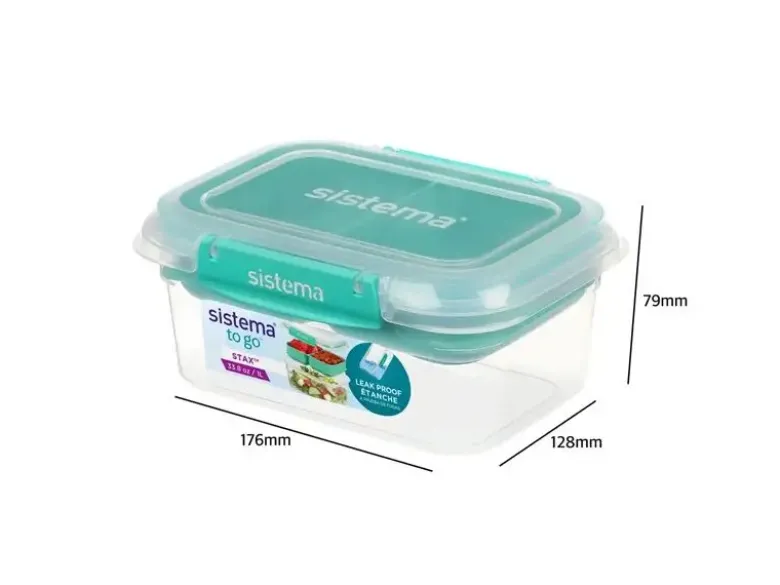 Sistema Rectangle Stax To Go madkasse 1L Aqua