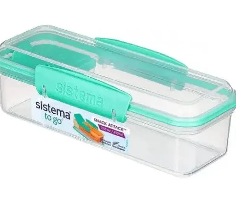 Sistema Snack Attack 410 ml gennemsigtig/aqua