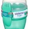 Sistema Snack Capsule To Go 515 ml Aqua - To bøtter i én inkl ske/gaffel