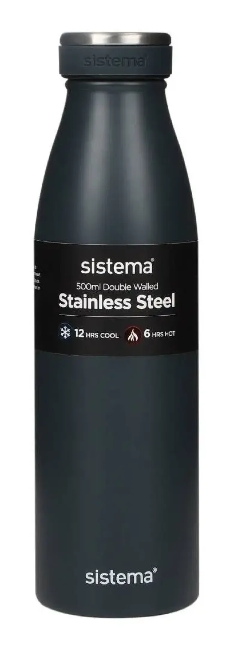 Sistema Stainless Steel drikkeflaske 500 ml - Sort